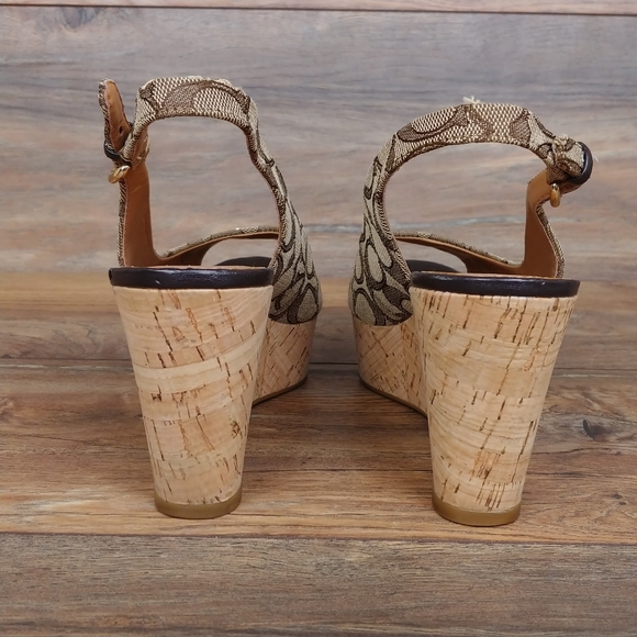 Coach Ferry Signature Platform Wedge Heels - Picture 4 of 14